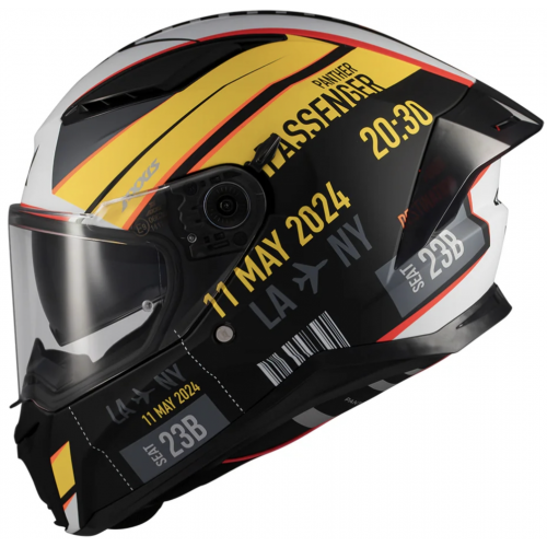 Мотошлем Axxis Panther SV Passenger B3 Yellow Matt