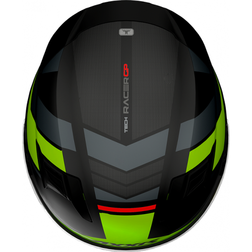 Мотошлем Axxis Racer GP SV Fiber Tech B3 Yellow Matt