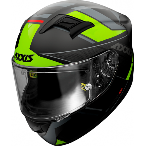 Мотошлем Axxis Racer GP SV Fiber Tech B3 Black Yellow Matt