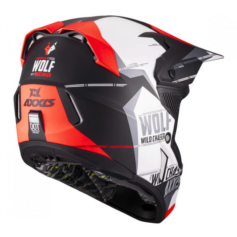 Мотошолом Axxis MX803B Wolf S Chaser B5 Matt
