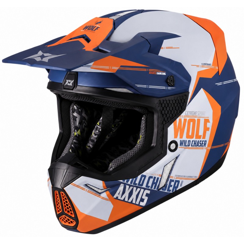 Мотошолом Axxis MX803B Wolf S Chaser C4 Matt