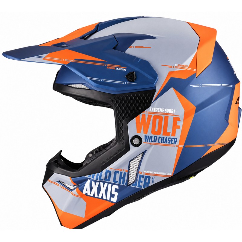 Мотошолом Axxis MX803B Wolf S Chaser C4 Matt