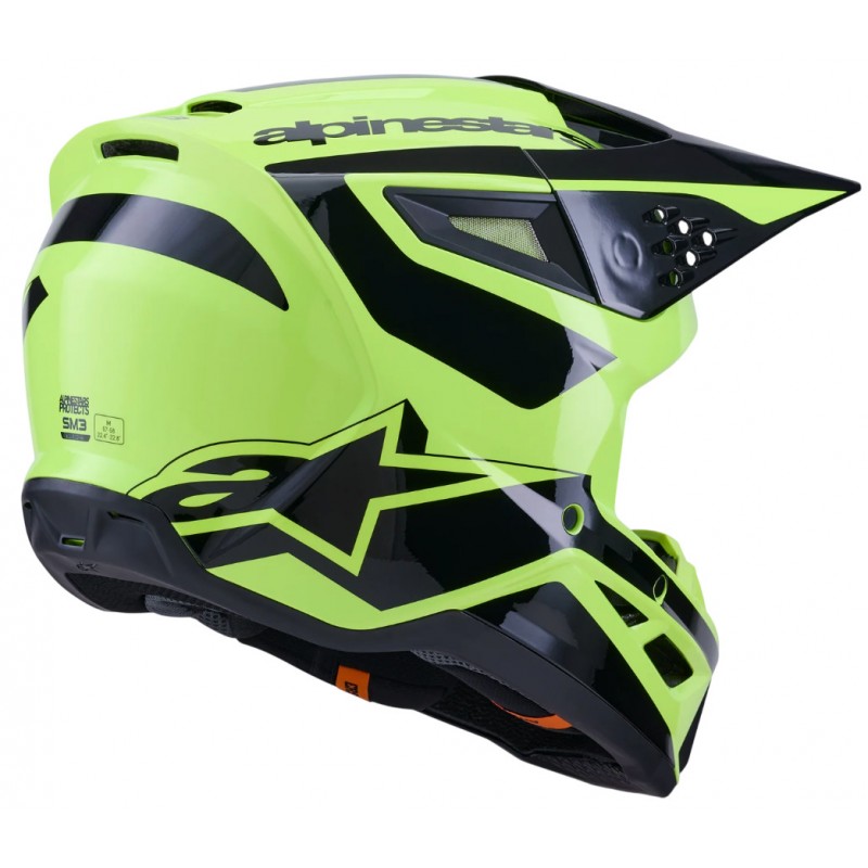 Мотошолом Alpinestars S-M3 Heat Yellow/Black