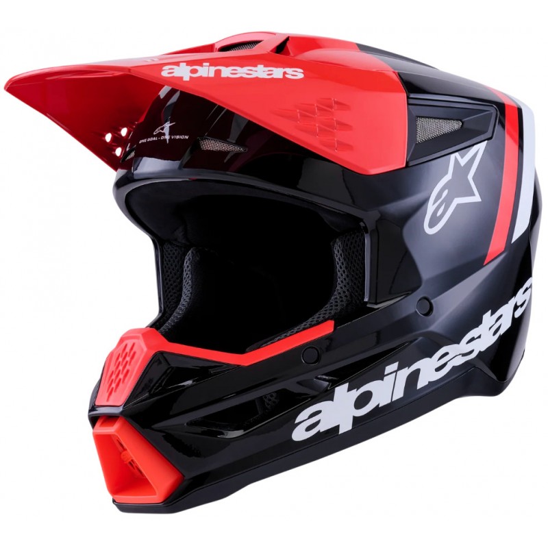 Мотошолом Alpinestars S-M3 Radium Black/Red/White