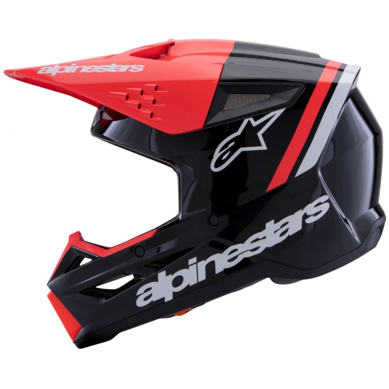 Мотошолом Alpinestars S-M3 Radium Black/Red/White