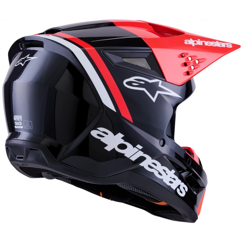 Мотошолом Alpinestars S-M3 Radium Black/Red/White