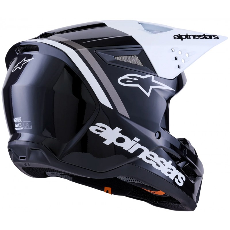 Мотошолом Alpinestars S-M3 Radium Black/White/Grey