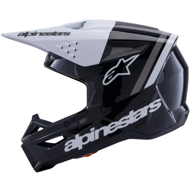 Мотошолом Alpinestars S-M3 Radium Black/White/Grey