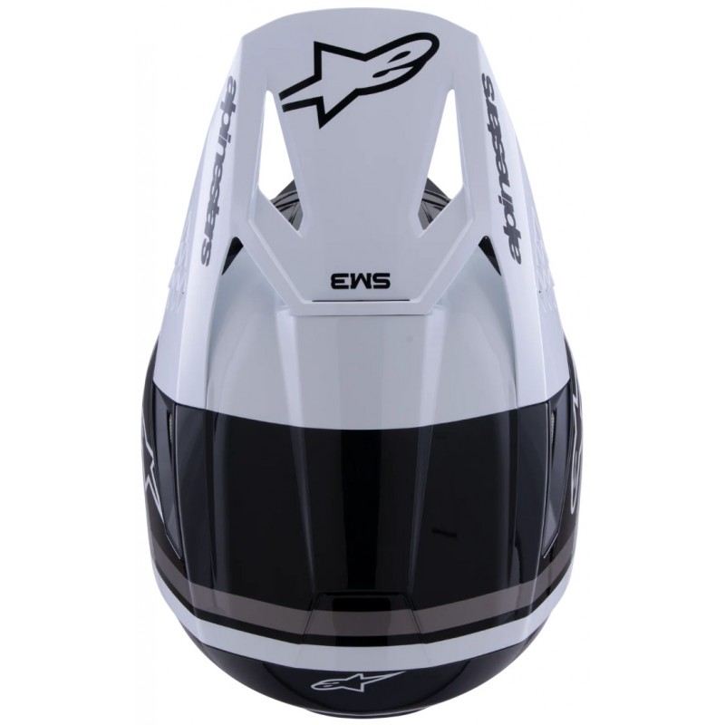 Мотошолом Alpinestars S-M3 Radium Black/White/Grey