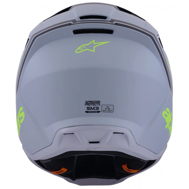 Мотошолом Alpinestars S-M3 Radium Gray/Black/Yellow