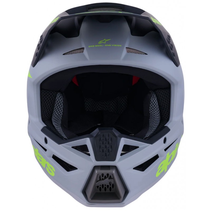 Мотошолом Alpinestars S-M3 Radium Gray/Black/Yellow