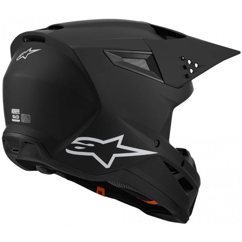 Мотошолом Alpinestars S-M3 Solid Black Matt