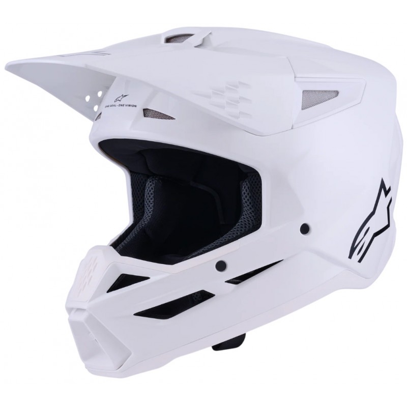 Мотошолом Alpinestars S-M3 Solid White
