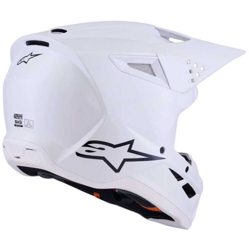 Мотошолом Alpinestars S-M3 Solid White