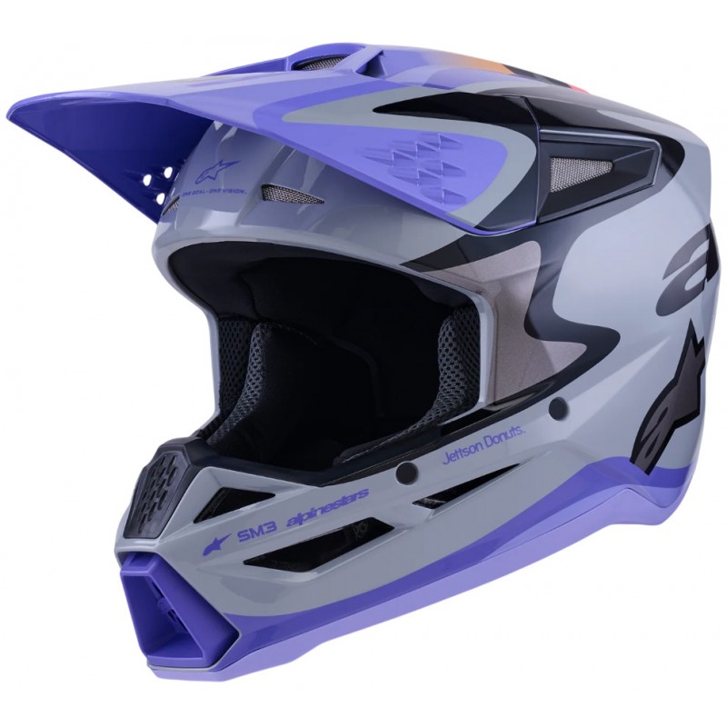 Мотошолом дитячий Alpinestars S-M3 Jettson Purple