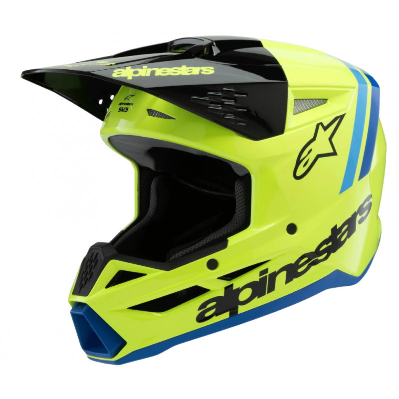 Мотошолом дитячий Alpinestars S-M3 Radium Yellow/Black/Blue