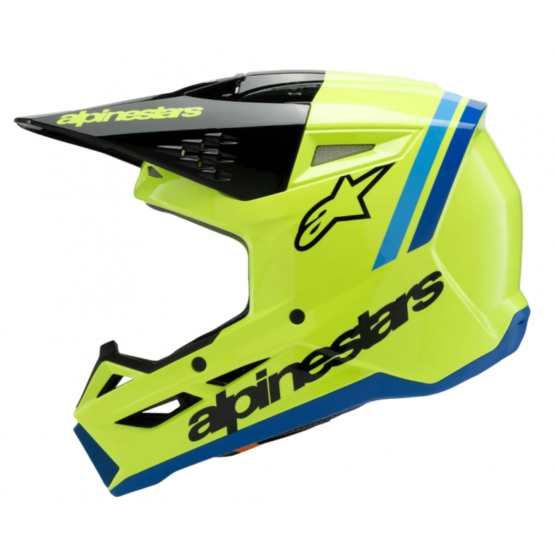 Мотошолом дитячий Alpinestars S-M3 Radium Yellow/Black/Blue