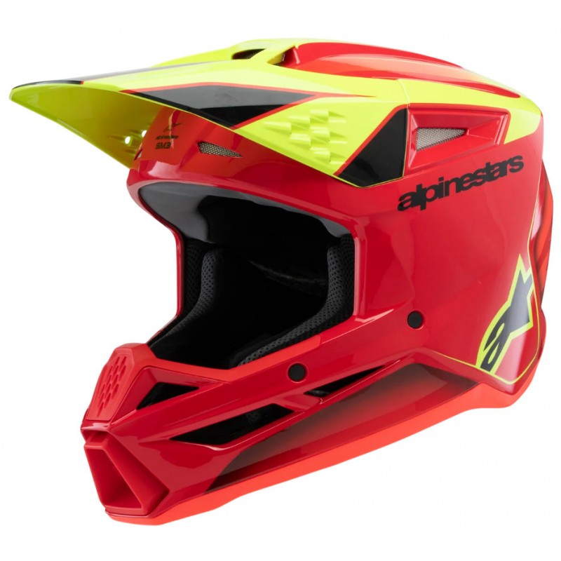 Мотошолом дитячий Alpinestars S-M3 Youth Fray Red/Yellow/Black