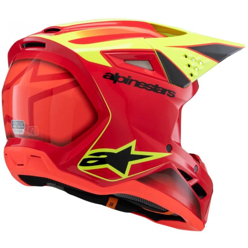 Мотошолом дитячий Alpinestars S-M3 Youth Fray Red/Yellow/Black