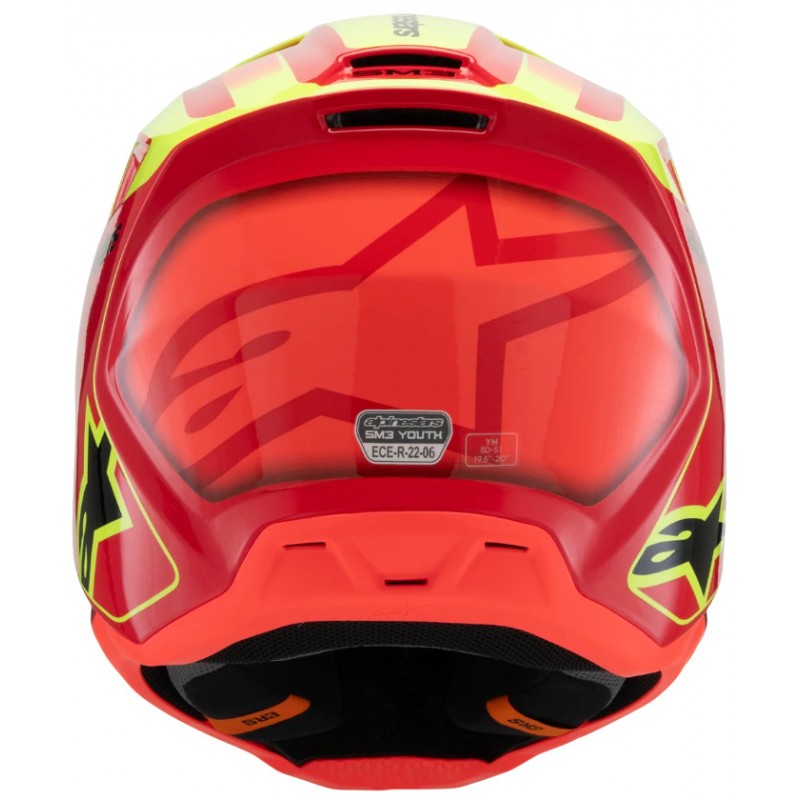Мотошолом дитячий Alpinestars S-M3 Youth Fray Red/Yellow/Black