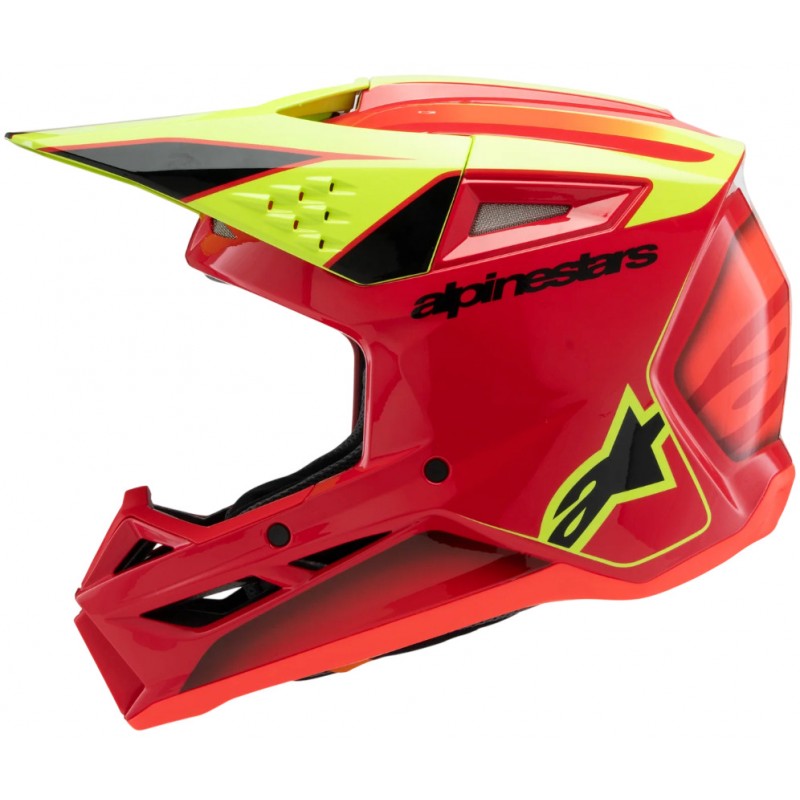 Мотошолом дитячий Alpinestars S-M3 Youth Fray Red/Yellow/Black