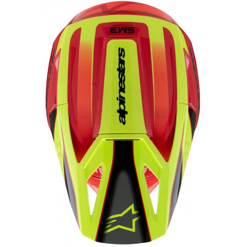 Мотошолом дитячий Alpinestars S-M3 Youth Fray Red/Yellow/Black