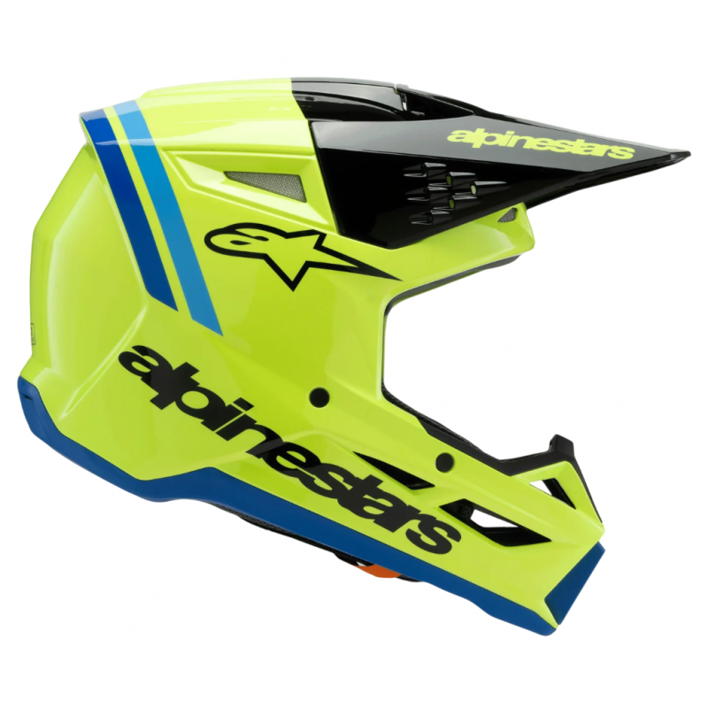 Мотошлем детский Alpinestars S-M3 Radium Yellow/Black/Blue Мотошлем детский Alpinestars S-M3 Radium Yellow/Black/Blue