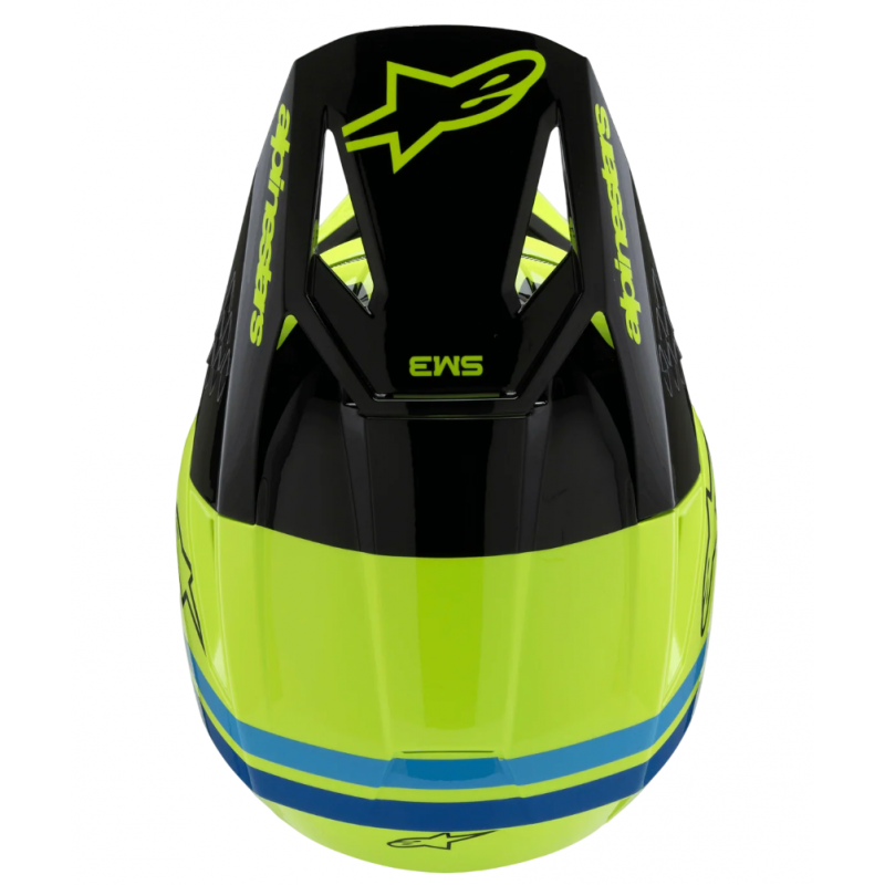 Мотошлем детский Alpinestars S-M3 Radium Yellow/Black/Blue Мотошлем детский Alpinestars S-M3 Radium Yellow/Black/Blue