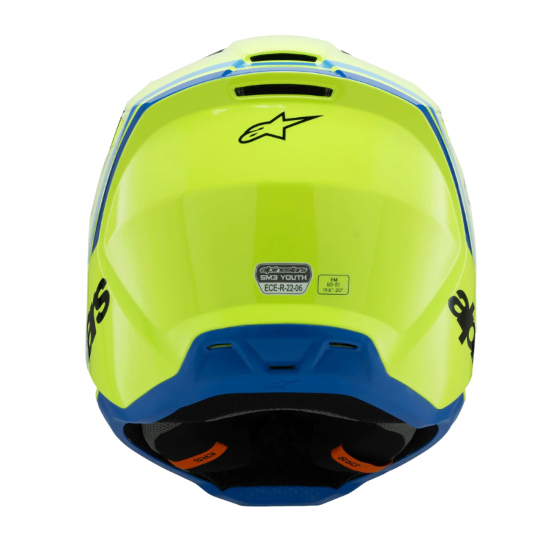 Мотошлем детский Alpinestars S-M3 Radium Yellow/Black/Blue Мотошлем детский Alpinestars S-M3 Radium Yellow/Black/Blue