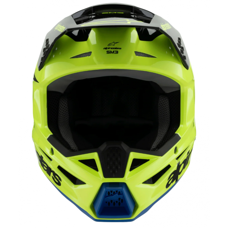 Мотошлем детский Alpinestars S-M3 Radium Yellow/Black/Blue Мотошлем детский Alpinestars S-M3 Radium Yellow/Black/Blue