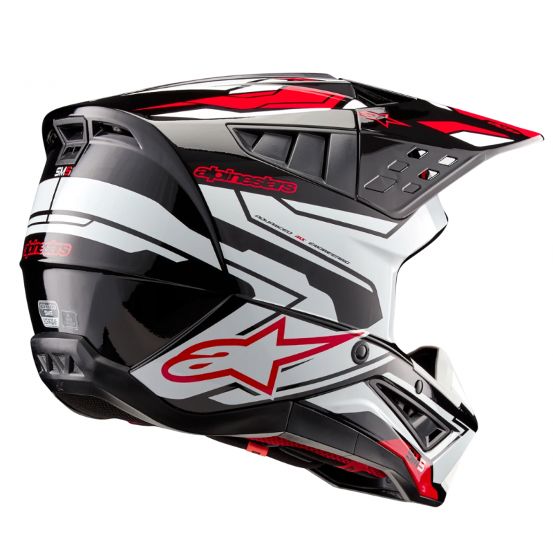 Мотошлем Alpinestars S-M5 Action 2 Black/White/Red Мотошлем Alpinestars S-M5 Action 2 Black/White/Red