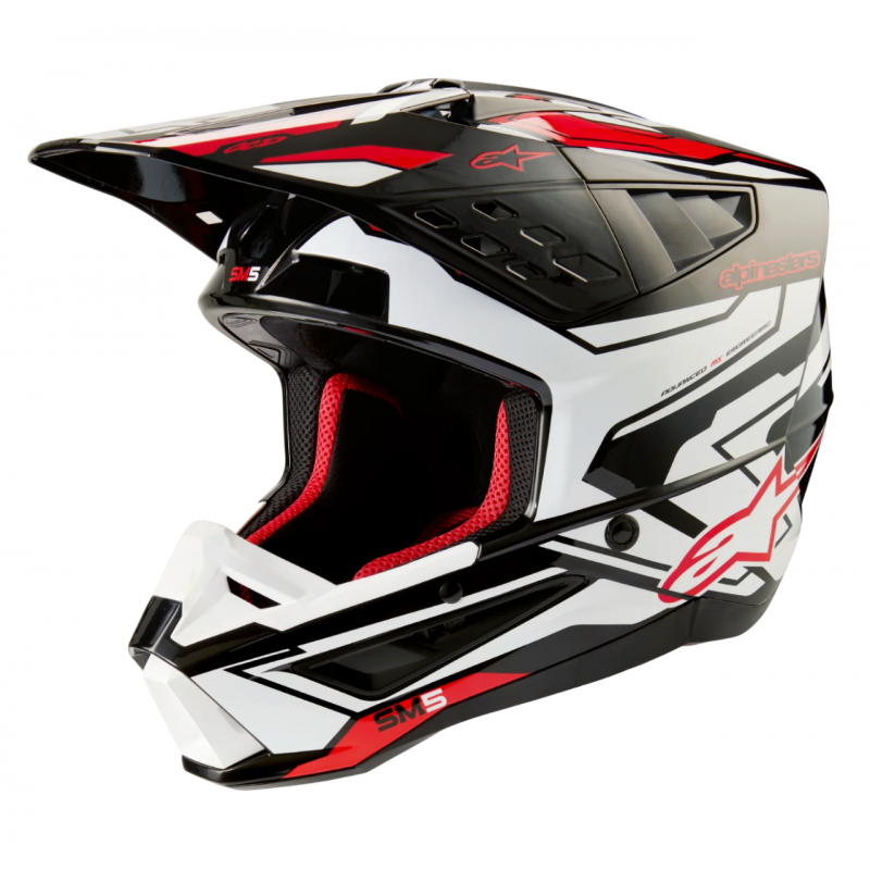 Мотошлем Alpinestars S-M5 Action 2 Black/White/Red Мотошлем Alpinestars S-M5 Action 2 Black/White/Red