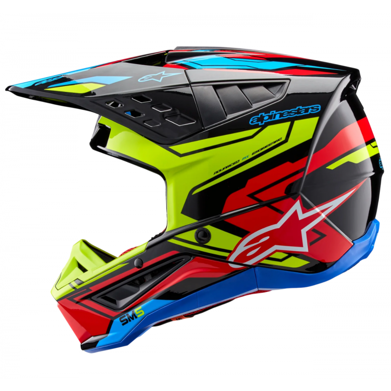 Мотошлем Alpinestars S-M5 Action 2 Black/Yellow/Red