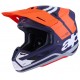 Мотошолом Alpinestars S-M7 Core Orange/Blue/Matt