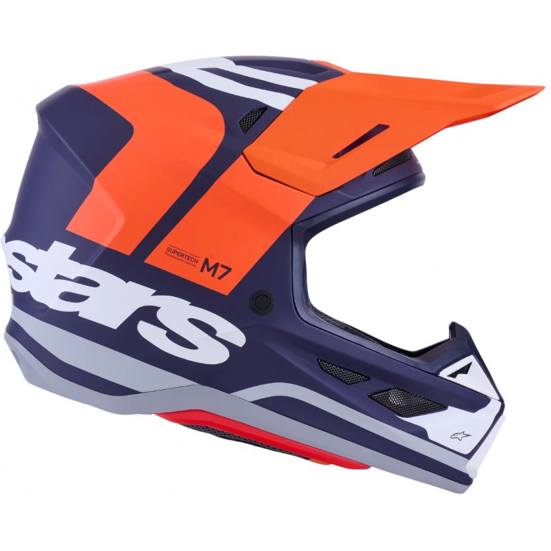 Мотошолом Alpinestars S-M7 Core Orange/Blue/Matt