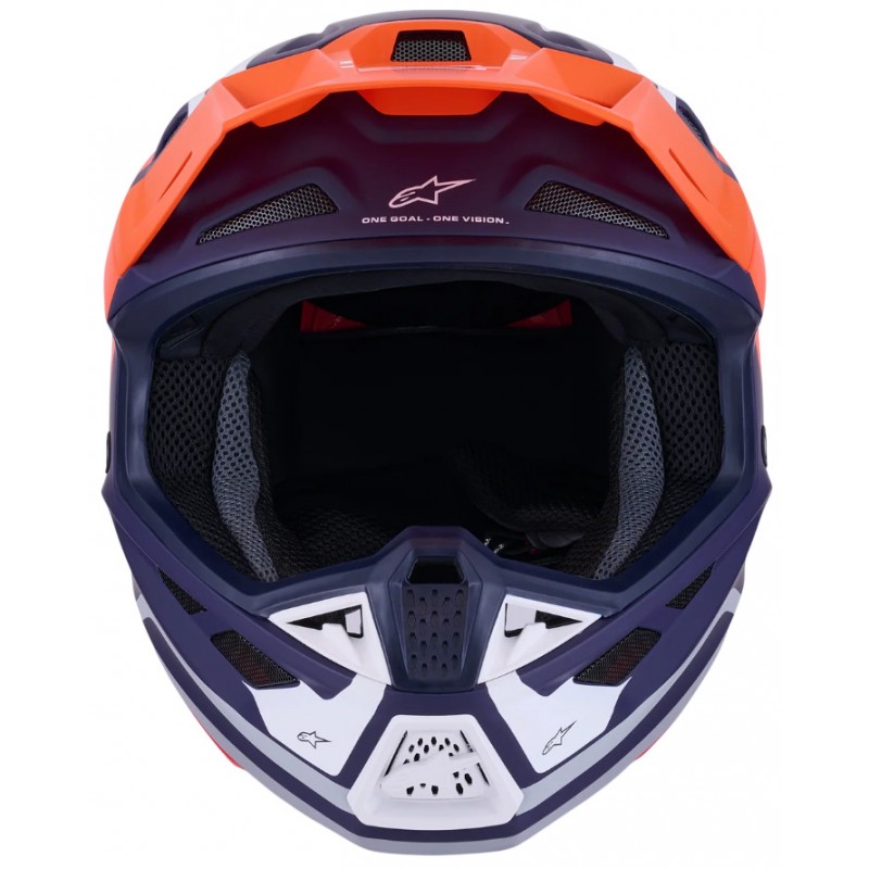 Мотошолом Alpinestars S-M7 Core Orange/Blue/Matt