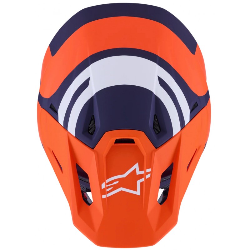 Мотошолом Alpinestars S-M7 Core Orange/Blue/Matt