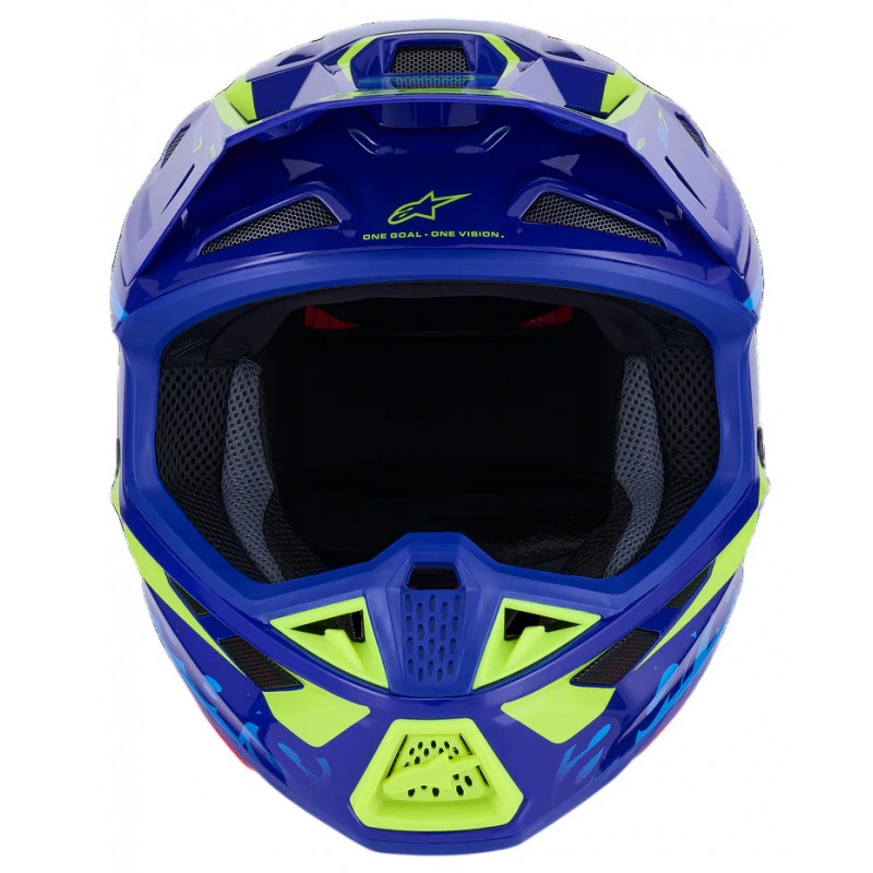 Мотошолом Alpinestars S-M7 Deed Blue/Yellow