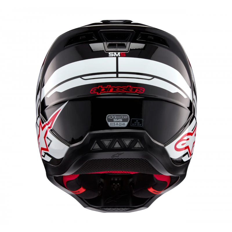 Мотошлем Alpinestars S-M5 Action 2 Black/White/Red