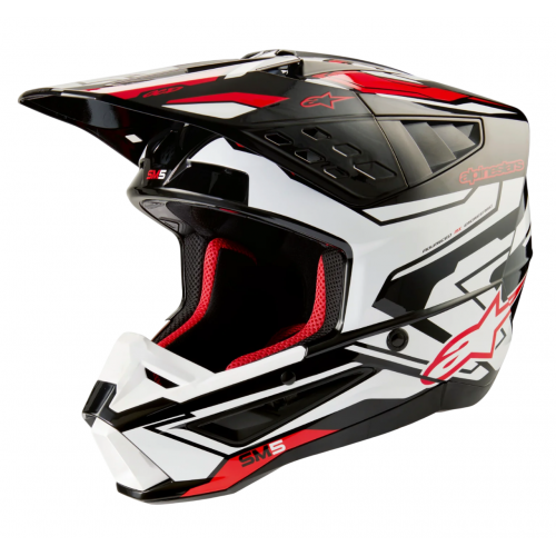 Мотошлем Alpinestars S-M5 Action 2 Black/White/Red