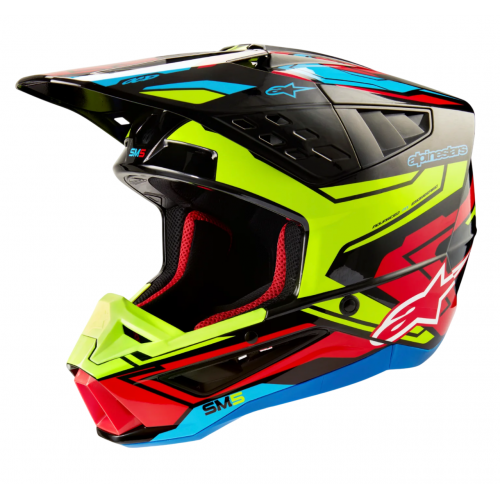 Мотошлем Alpinestars S-M5 Action 2 Black/Yellow/Red