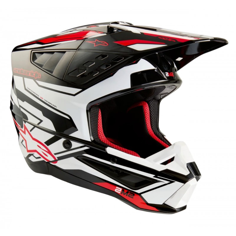 Мотошлем Alpinestars S-M5 Action 2 Black/White/Red