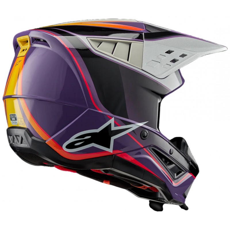 Мотошолом Alpinestars S-M5 Sail Violet/Black/Silver