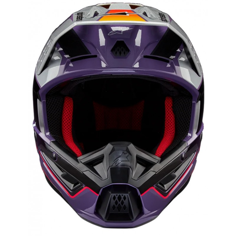 Мотошолом Alpinestars S-M5 Sail Violet/Black/Silver