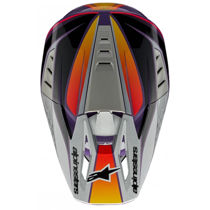 Мотошолом Alpinestars S-M5 Sail Violet/Black/Silver