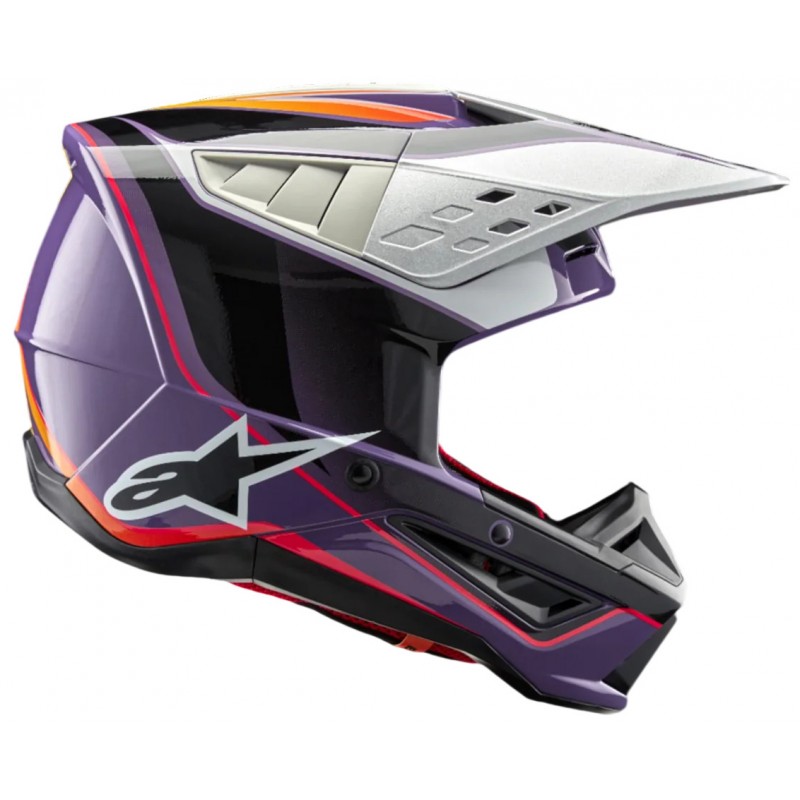 Мотошолом Alpinestars S-M5 Sail Violet/Black/Silver