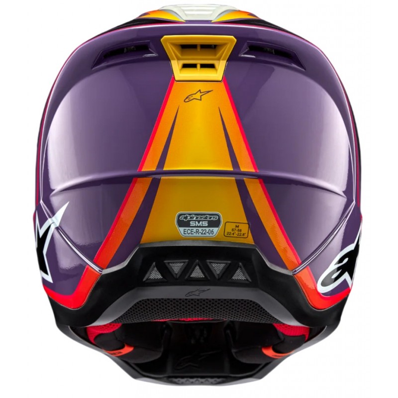 Мотошолом Alpinestars S-M5 Sail Violet/Black/Silver