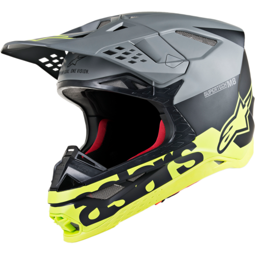 Мотошлем Alpinestars Supertech S-M8 Radium Grey/Yellow