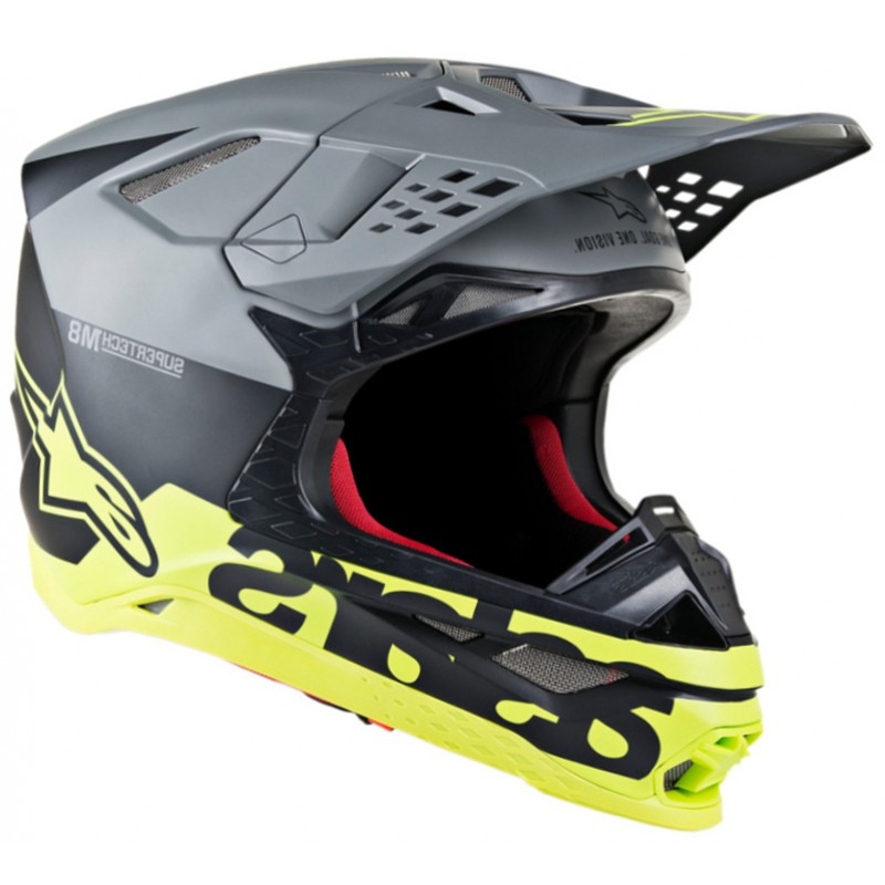 Мотошлем Alpinestars Supertech S-M8 Radium Grey/Yellow