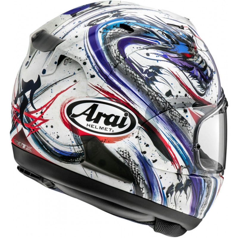 Мотошлем Arai RX-7V EVO Kiyonari Trico White Blue Red